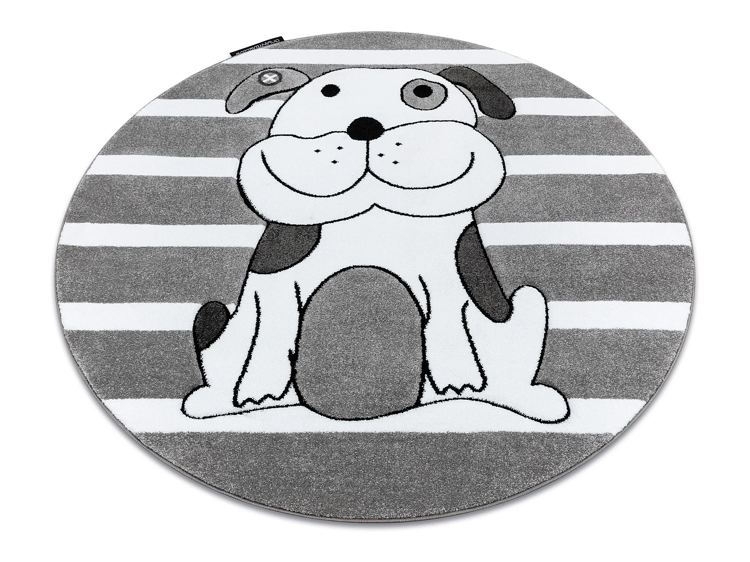 Tapijt PETIT PUPPY HOND HONDJE ROND grijskleuring cercle 120 cm