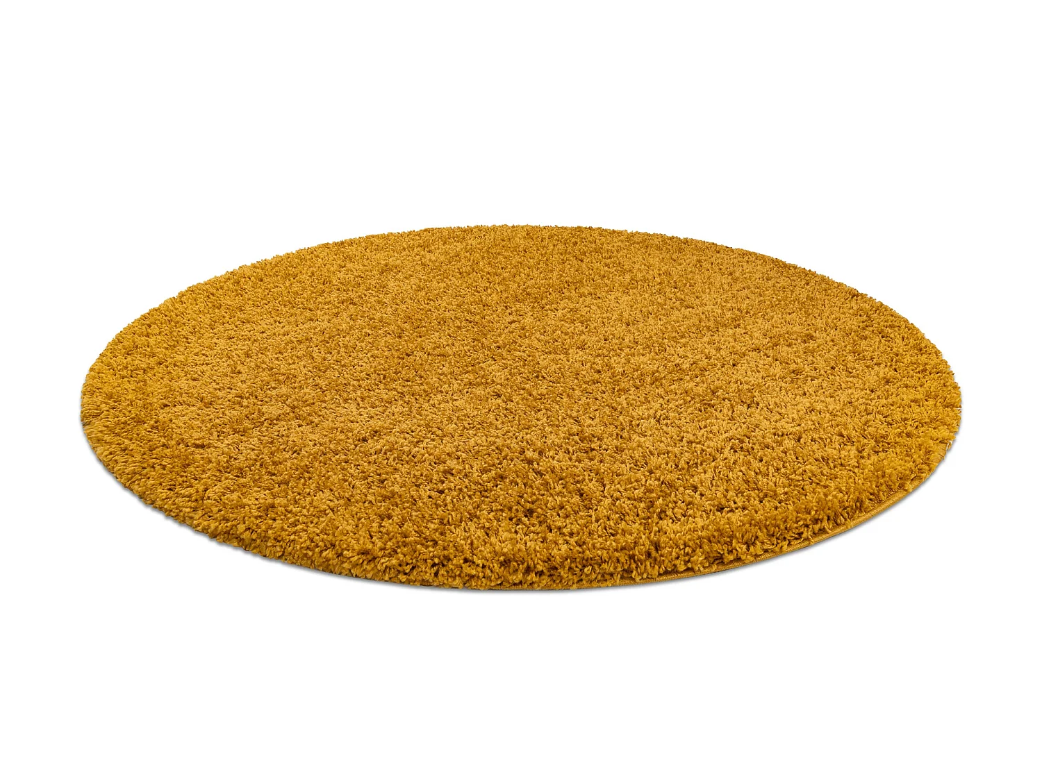 Tapis SOFFI Cercle shaggy 5cm or cercle 80 cm