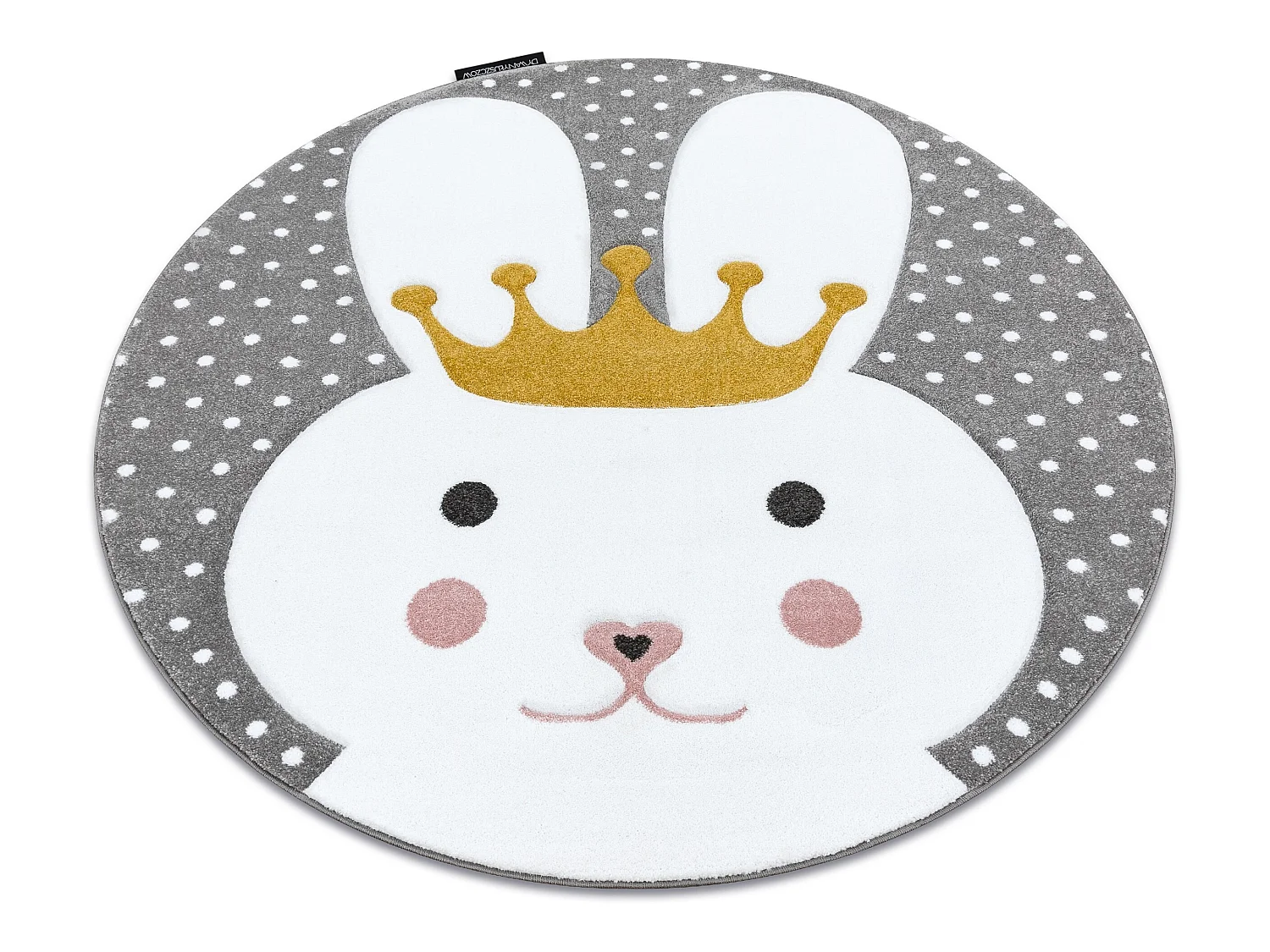 Tapijt PETIT BUNNY KONIJNTJE KONIJN ROND grijskleuring cercle 120 cm
