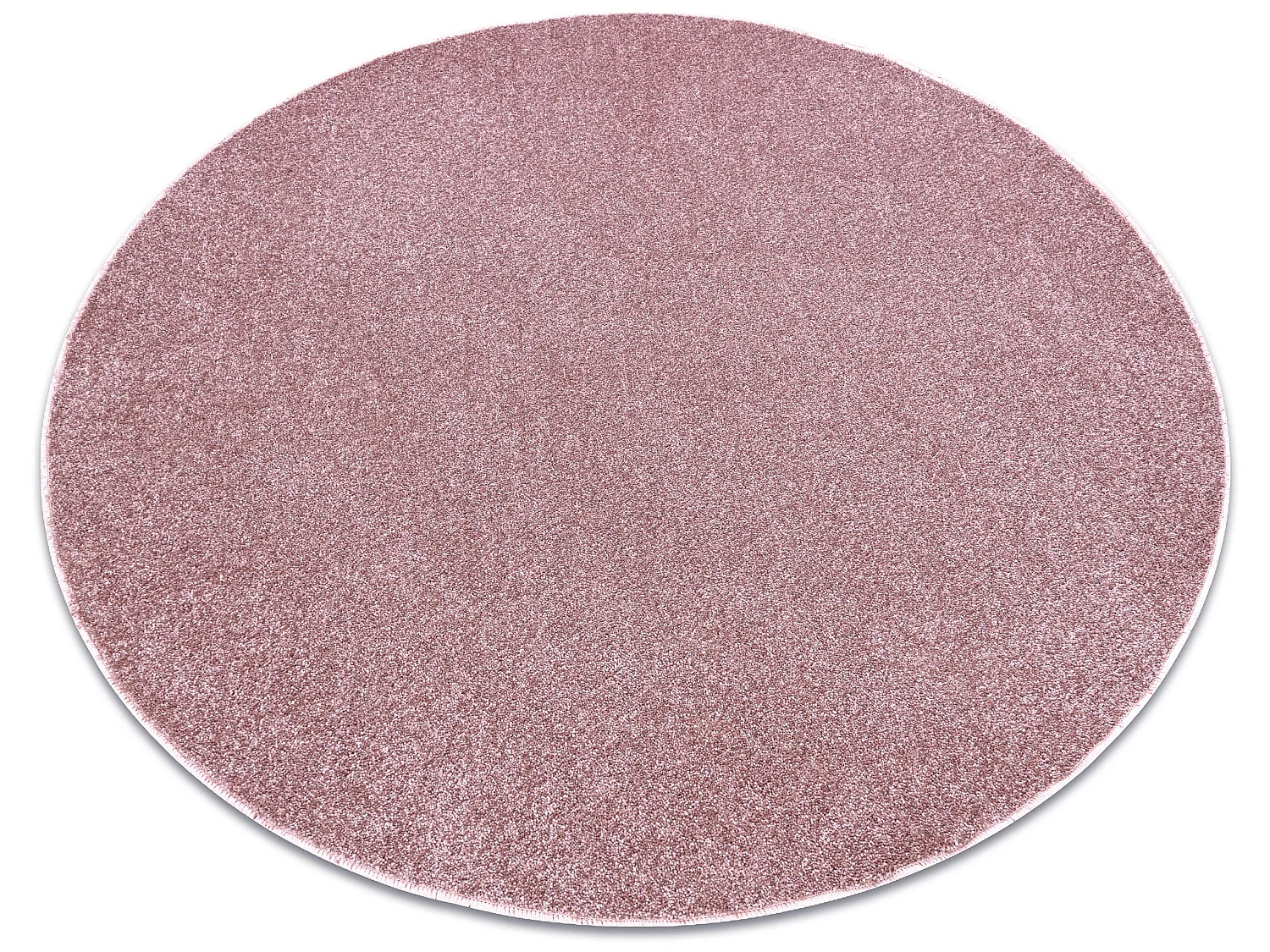 TAPIJT ROND SANTA FE vuil rozekleuring 60 , glad , uniform, enkele kle cercle 100 cm