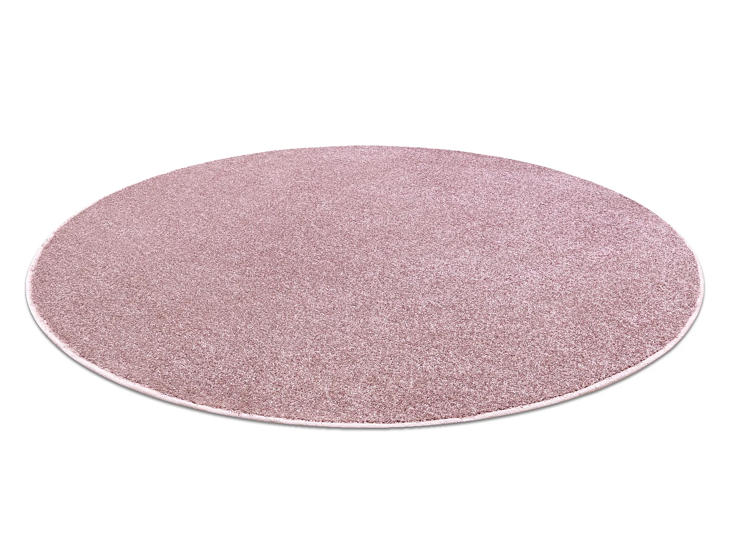 TAPIJT ROND SANTA FE vuil rozekleuring 60 , glad , uniform, enkele kle cercle 100 cm