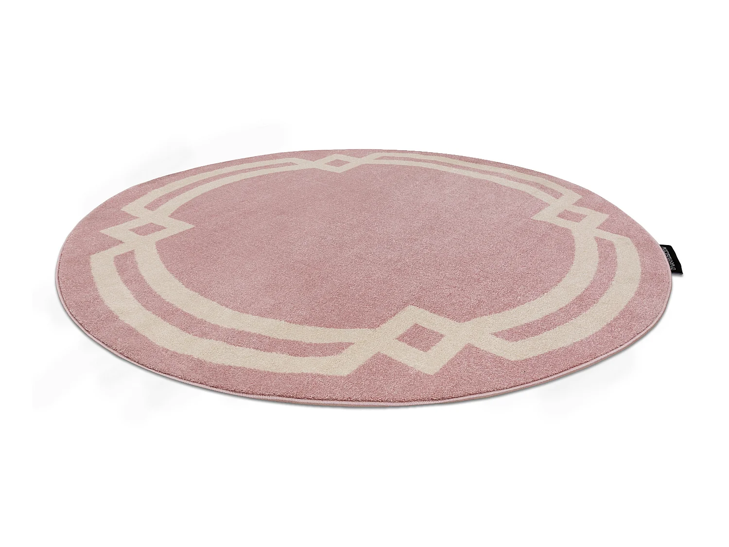 Tapis HAMPTON Lux cercle rouge cercle 120 cm