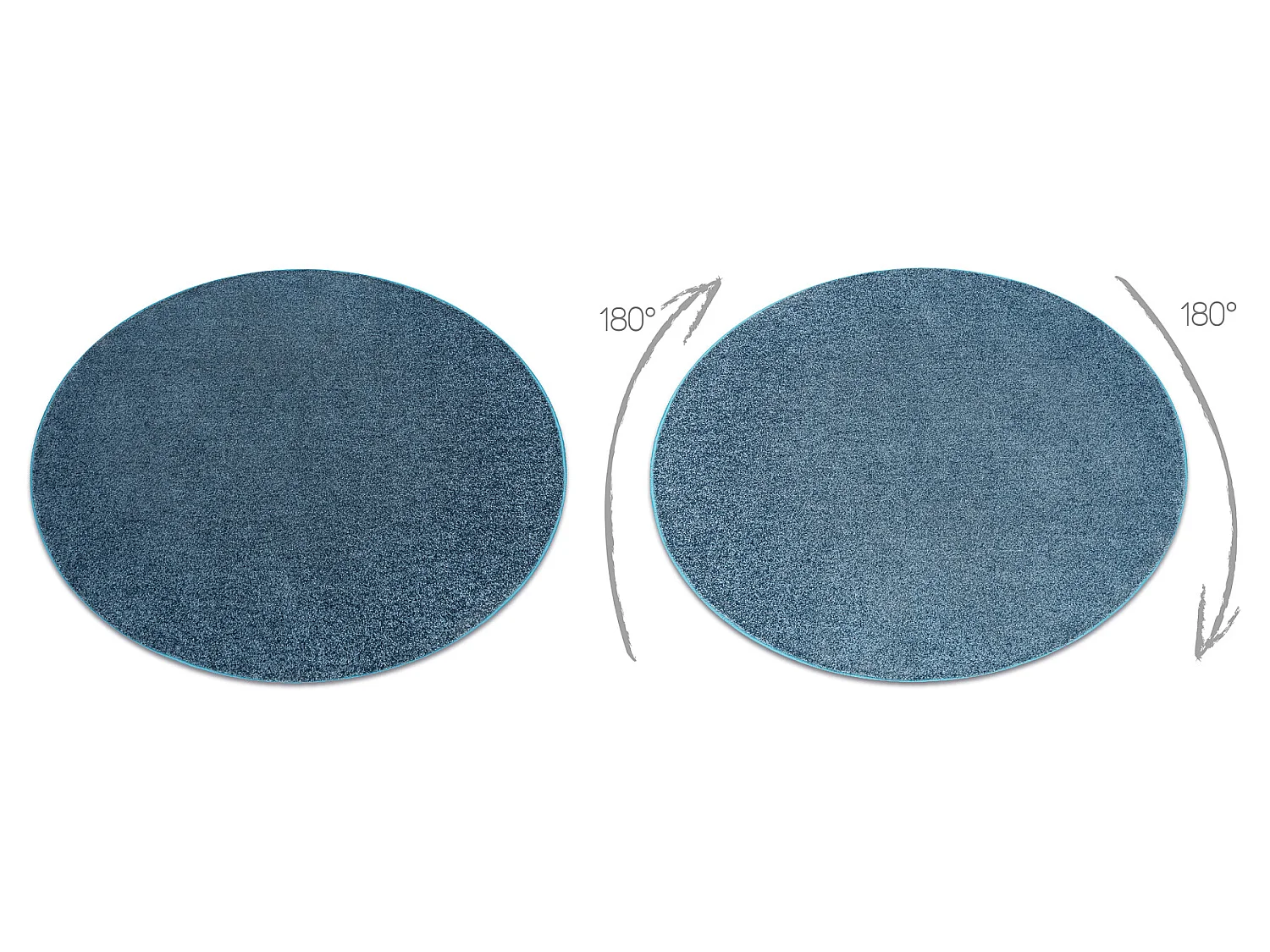 TAPIS cercle INDUS bleu foncé 75 plaine MÉLANGE cercle 150 cm