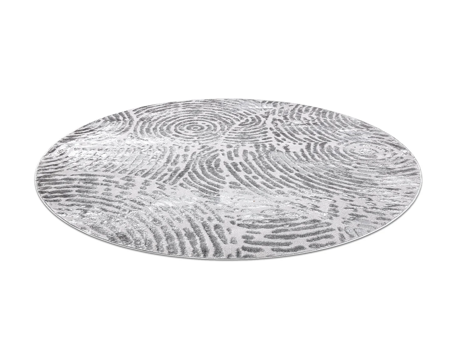 Modern MEFE Teppich Kreis 8725 Kreise Fingerabdruck - Strukturell zwei cercle 100 cm
