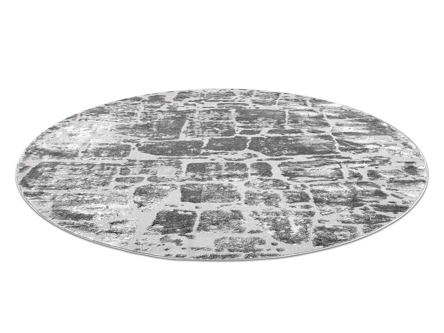 Modern MEFE Teppich Kreis 6184 Pflasterung Backstein - Strukturell zwe cercle 100 cm