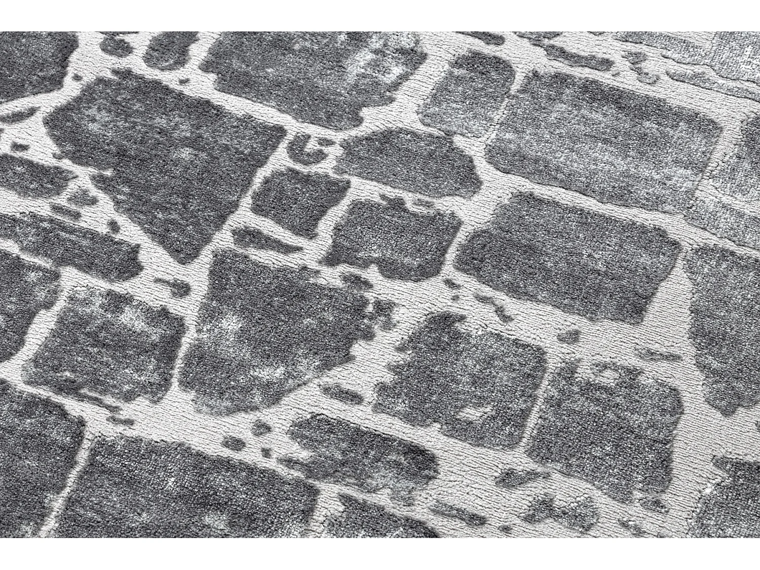 Modern MEFE Teppich Kreis 6184 Pflasterung Backstein - Strukturell zwe cercle 100 cm