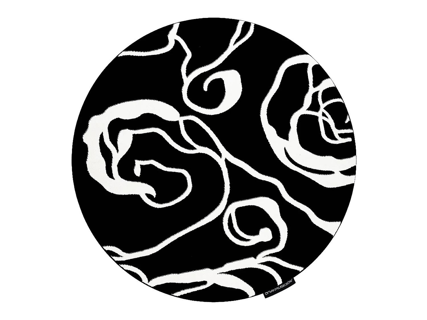 Tapis HAMPTON Rosa cercle rouges, fleurs noir cercle 160 cm
