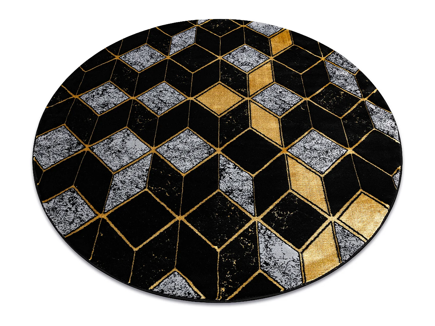 Tapis GLOSS moderne cercle 400B 86 élégant, glamour, art deco, 3D g� cercle 150 cm