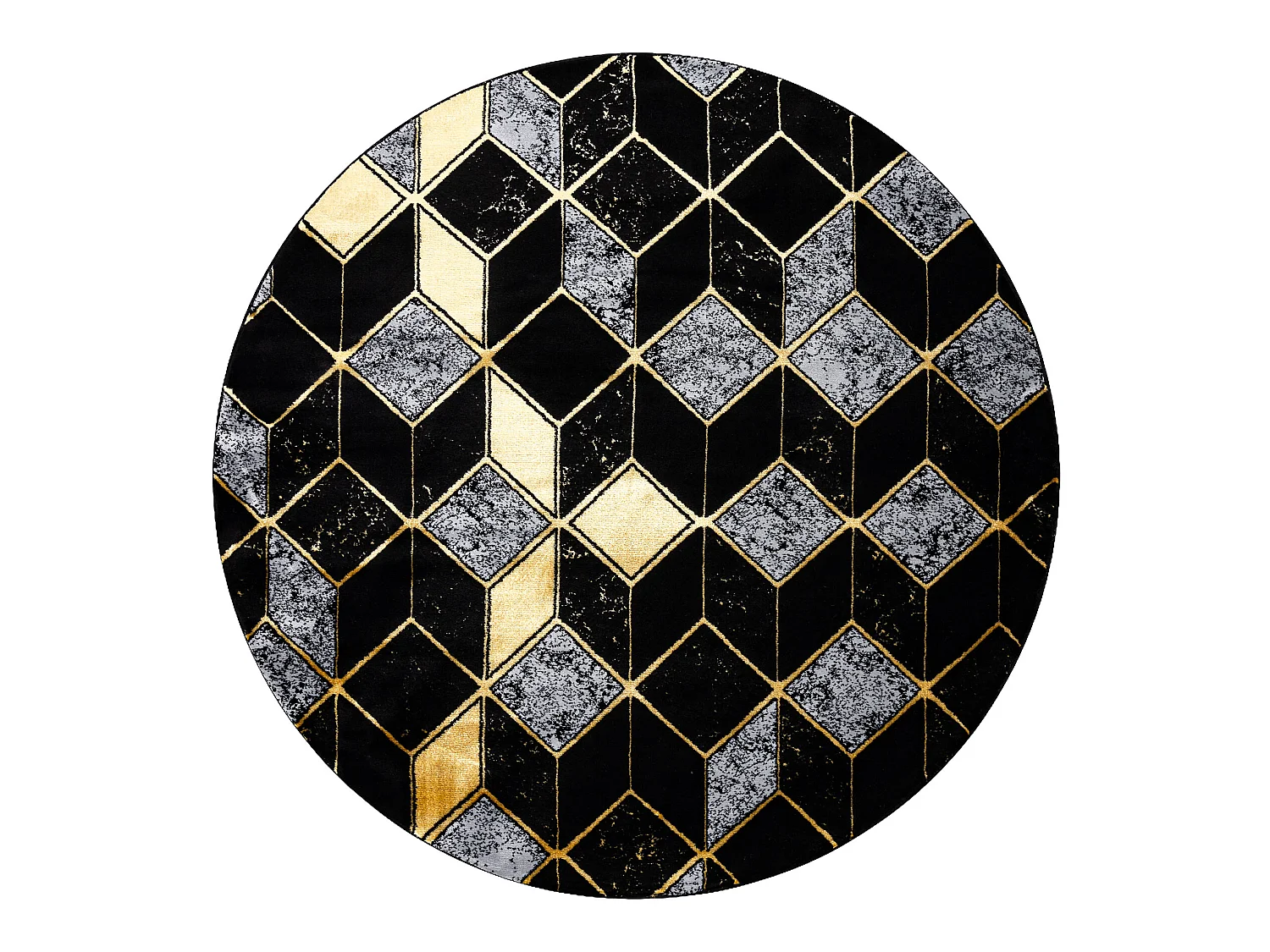 Tapis GLOSS moderne cercle 400B 86 élégant, glamour, art deco, 3D g� cercle 150 cm