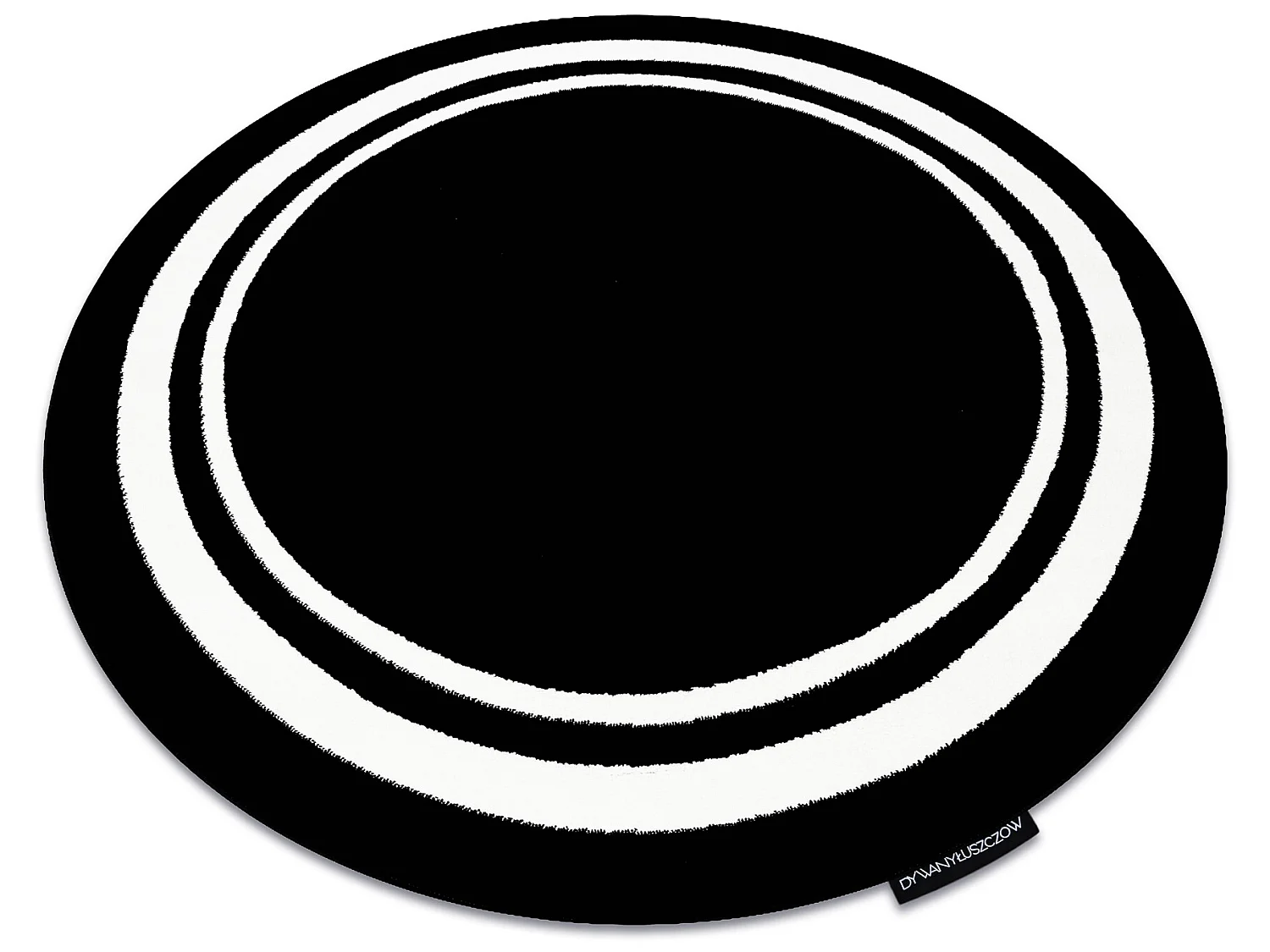 Tapis HAMPTON Border cercle cadre noir cercle 120 cm