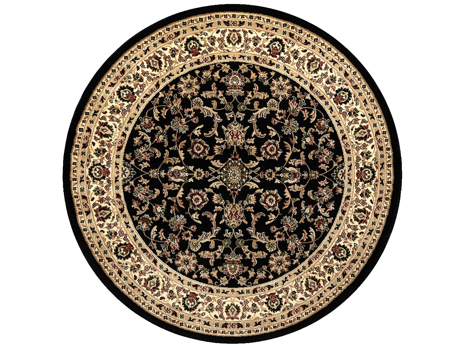 Tapijt ROYAL ADR ROND patroon 1745 zwart  cercle 200 cm