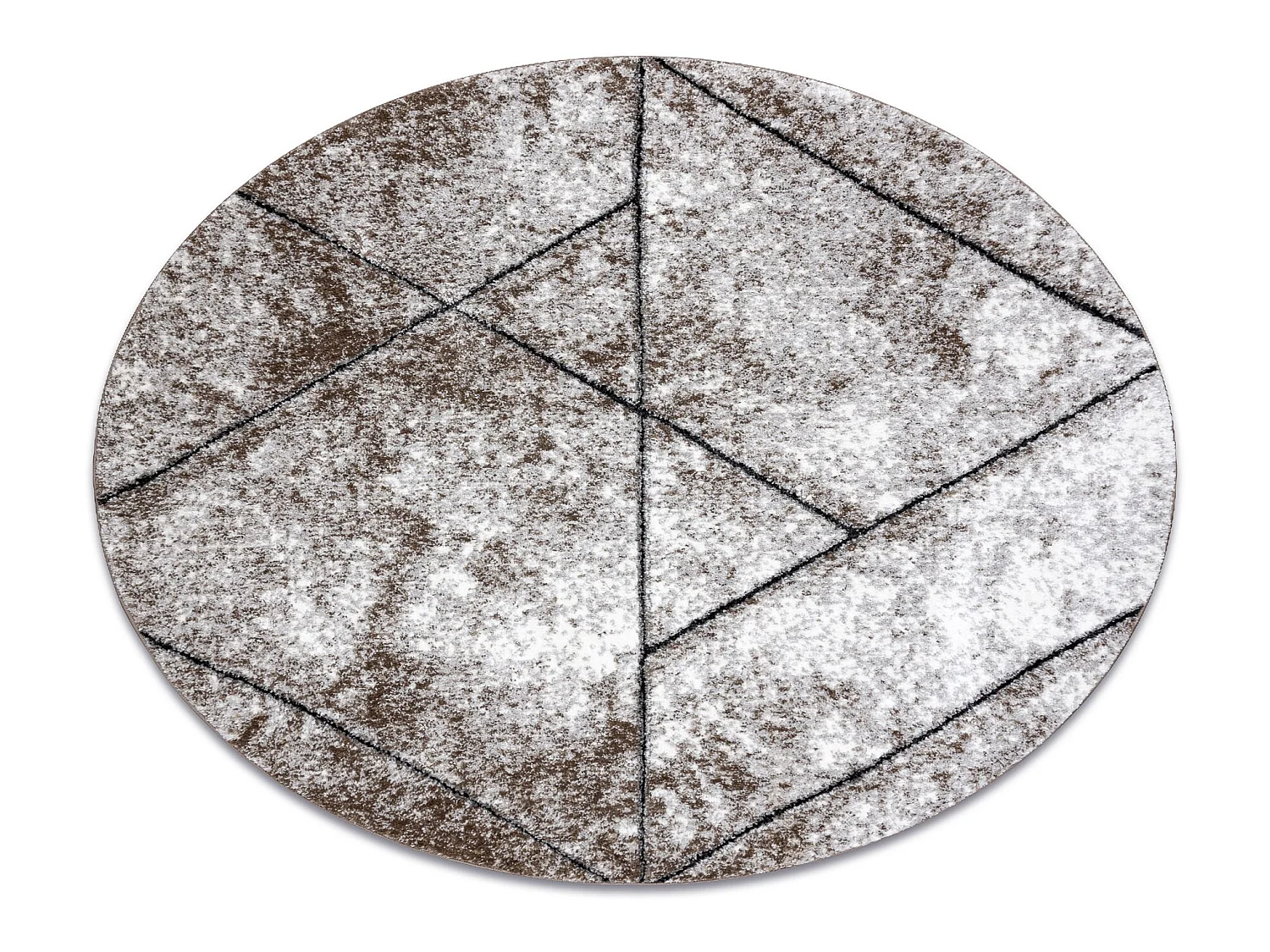Tapijt modern COZY 8872 Rond , Wall, geometrisch , drieho - Structuree cercle 120 cm