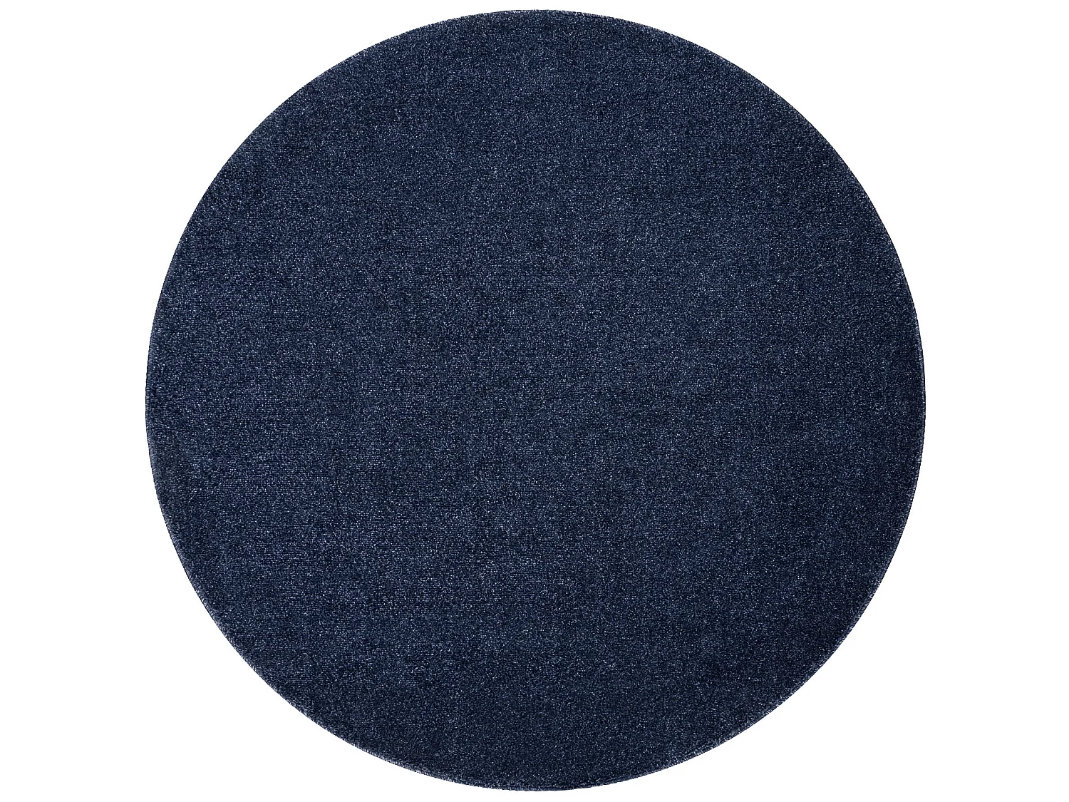 Tapis SOFTY cercle plaine couleur unie bleu foncé cercle 120 cm