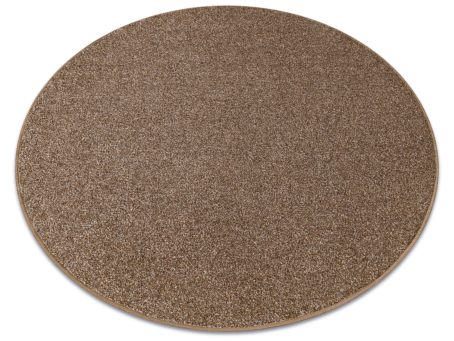 TAPIJT ROND MOORLAND TWIST helder , bruin cercle 150 cm