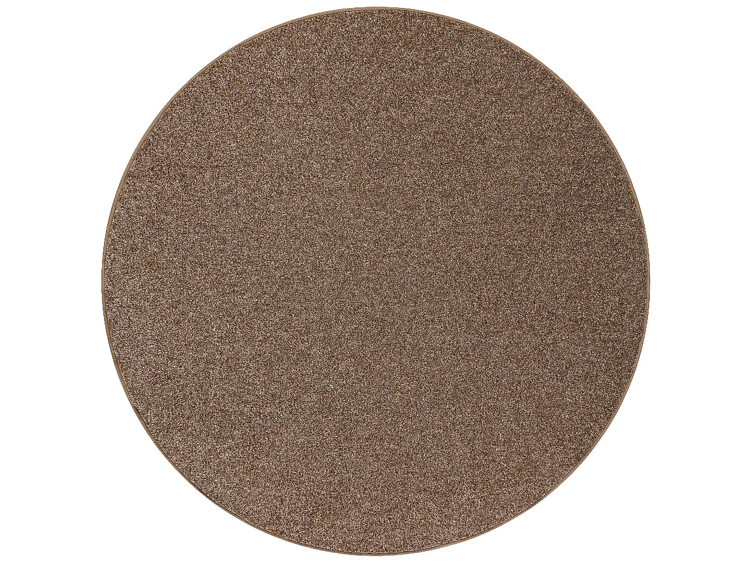 TAPIJT ROND MOORLAND TWIST helder , bruin cercle 150 cm