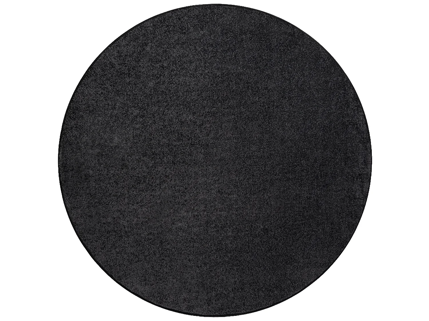 TAPIJT ROND SANTA FE zwart 98, glad , uniform, enkele kleur cercle 200 cm