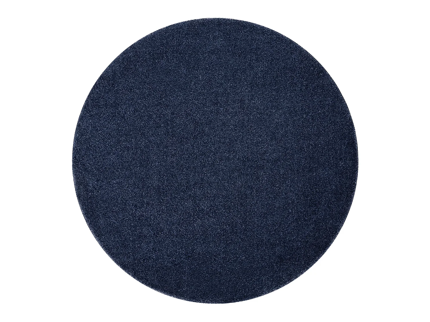 Tapis SOFTY cercle plaine couleur unie bleu foncé cercle 200 cm