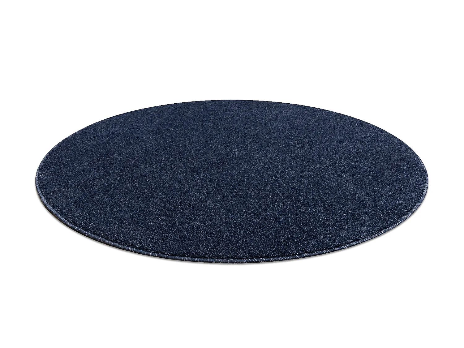 Tapis SOFTY cercle plaine couleur unie bleu foncé cercle 200 cm
