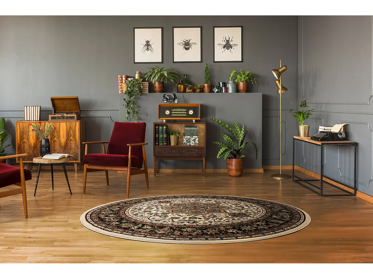 Tapijt ROYAL ADR ROND patroon 521 carmel  cercle 200 cm