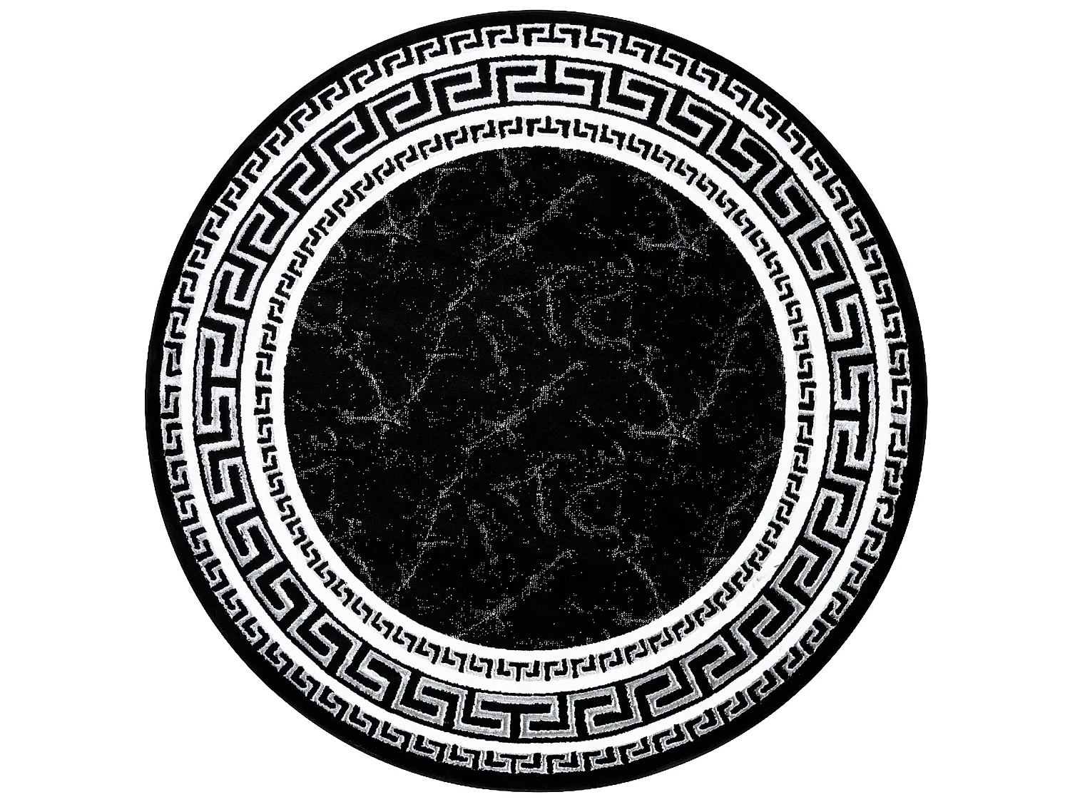 Tapijt GLOSS wiel modern 2813 87 stijlvol, frame, Grieks zwart cercle 200 cm