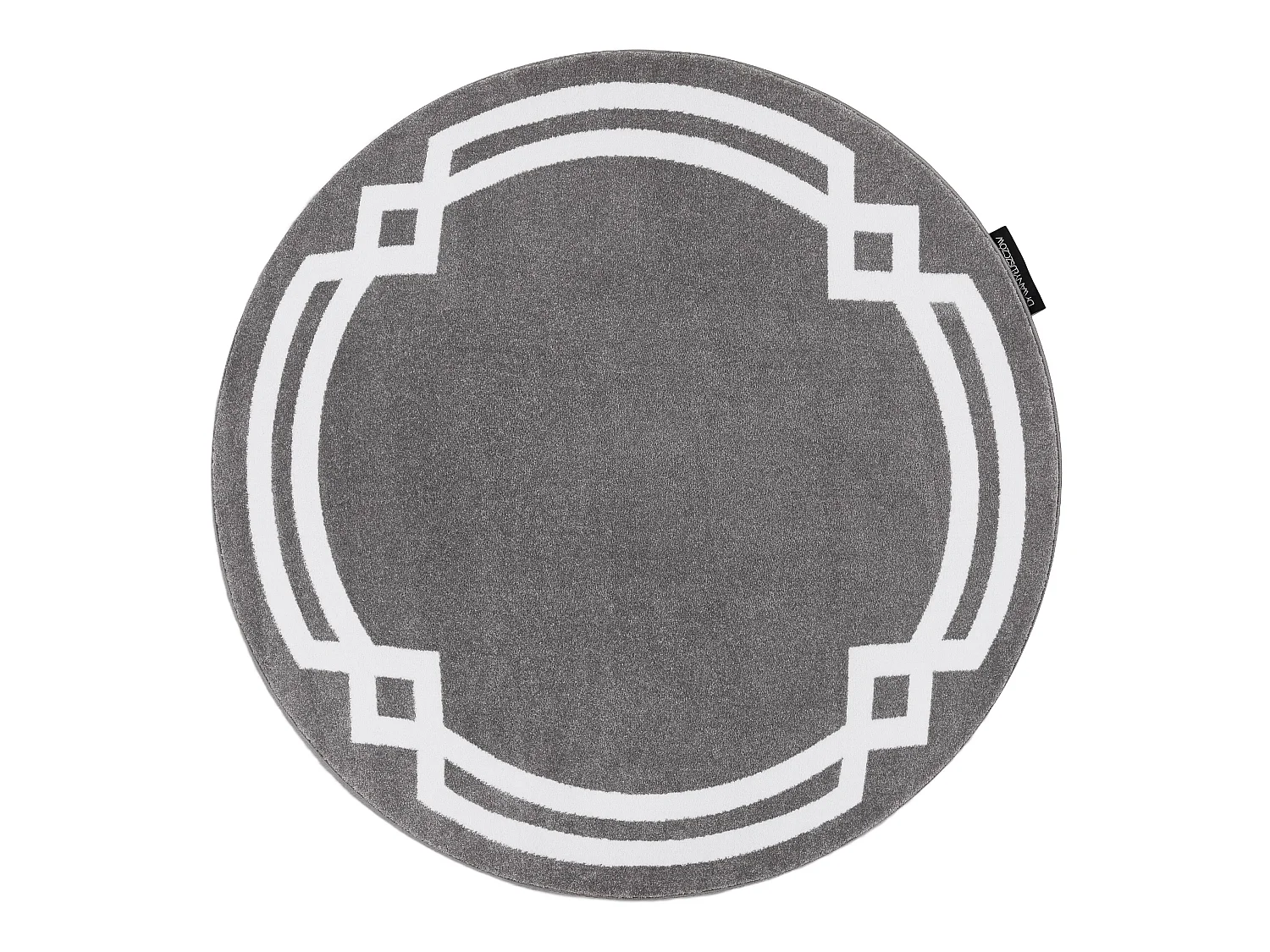 Tapis HAMPTON Lux cercle gris cercle 120 cm