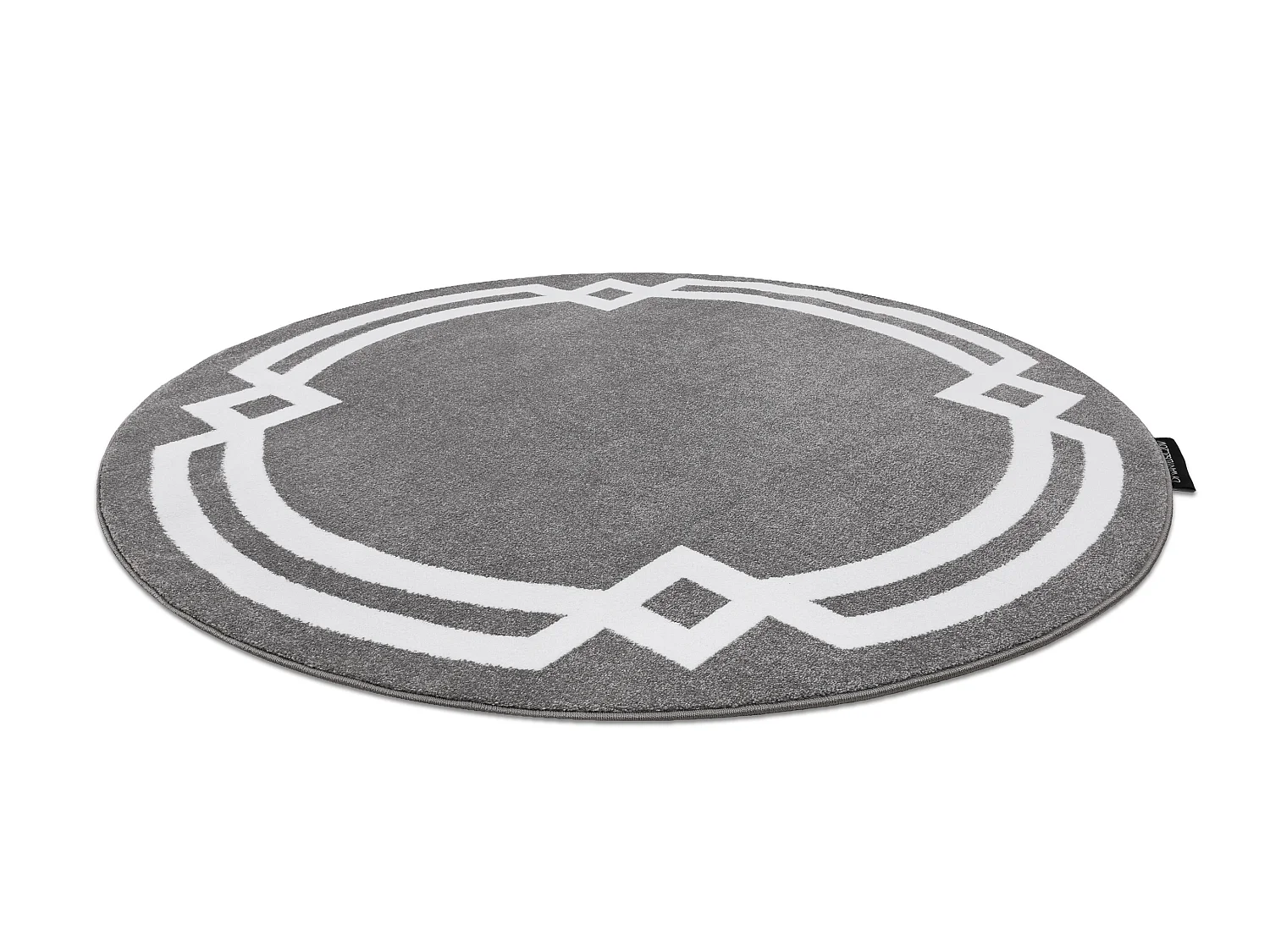 Tapis HAMPTON Lux cercle gris cercle 120 cm