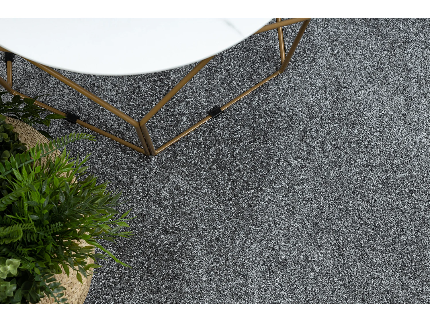 TAPIJT ROND INDUS grijs 95, glad, melange cercle 150 cm