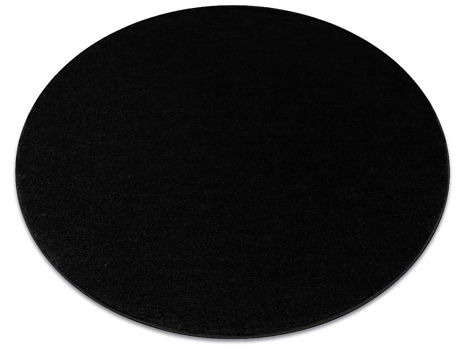 Tapijt SOFTY cirkel uniform, enkele kleur zwart cercle 150 cm