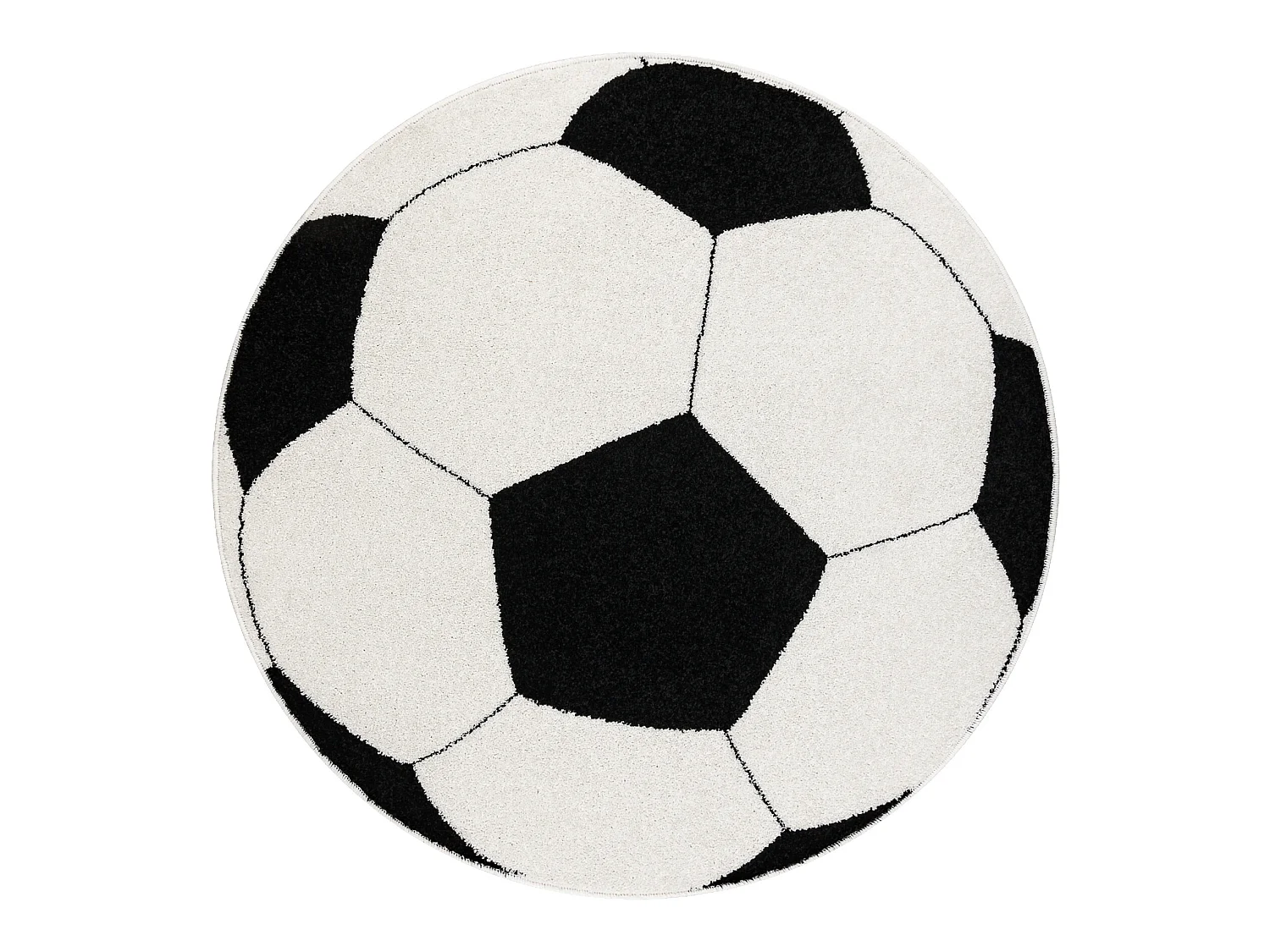 Tapijt SILVER cirkel PIŁKA voetbal zwart - wit cercle 80 cm