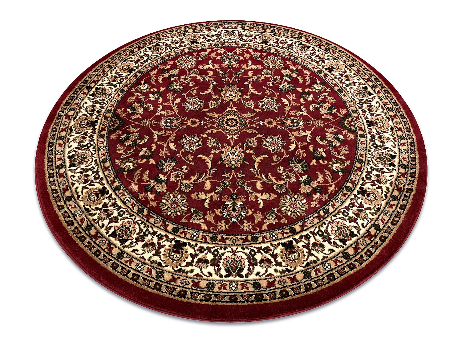 Tapis ROYAL ADR cercle modèle 1745 bordeaux cercle 120 cm