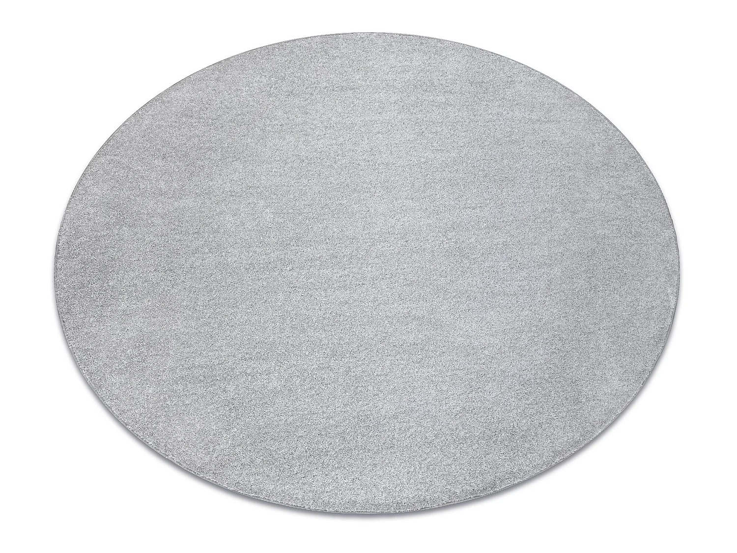 TAPIJT ROND INDUS zilver 91, glad, melange cercle 150 cm