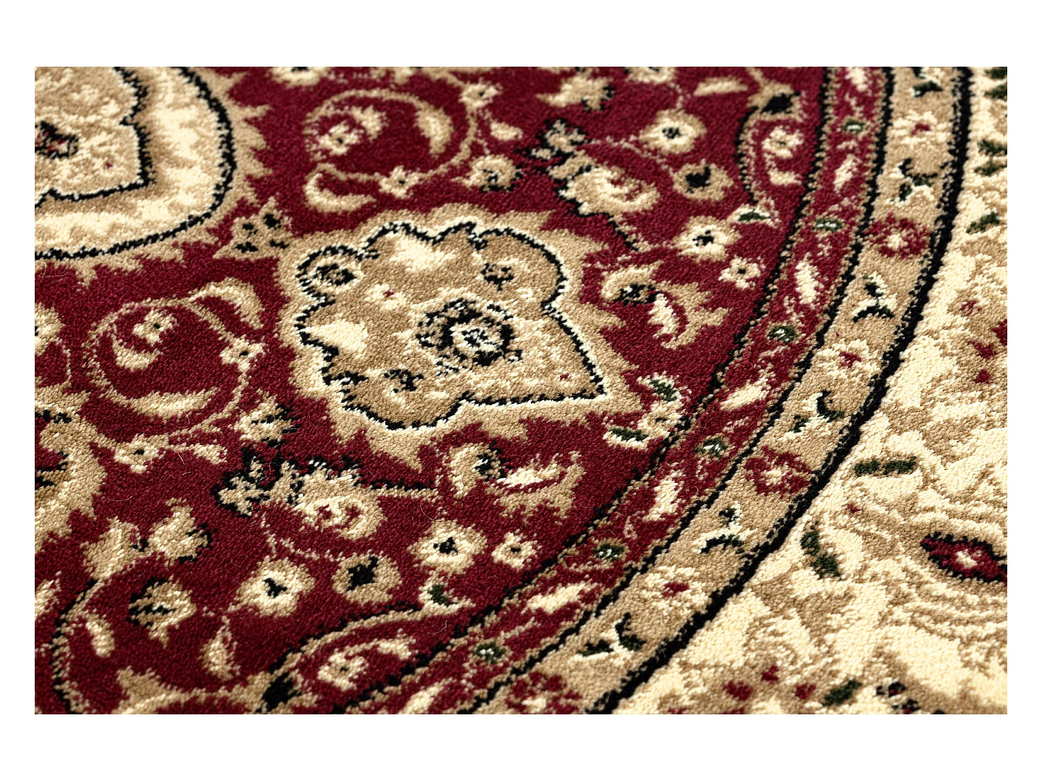 Tapis ROYAL ADR cercle modèle 521 bordeaux cercle 120 cm