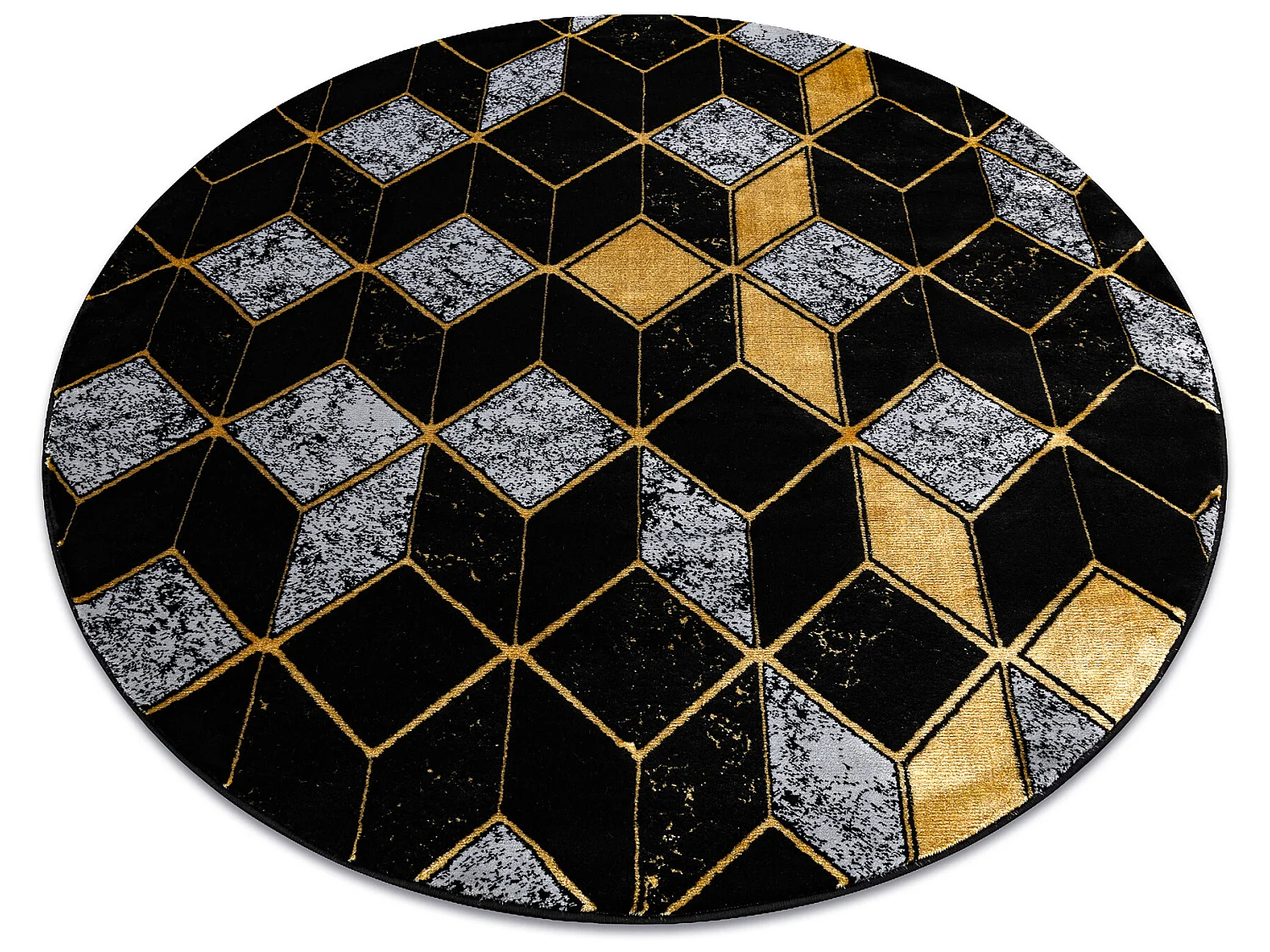 Dywan GLOSS koło nowoczesny 400B 86 stylowy, glamour, art deco, 3D ge cercle 120 cm