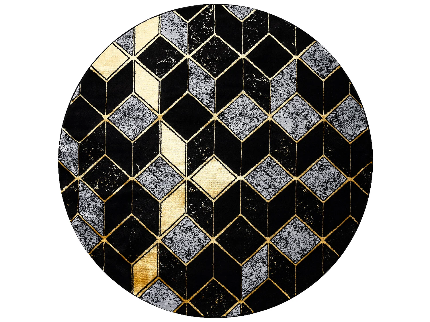 Dywan GLOSS koło nowoczesny 400B 86 stylowy, glamour, art deco, 3D ge cercle 120 cm