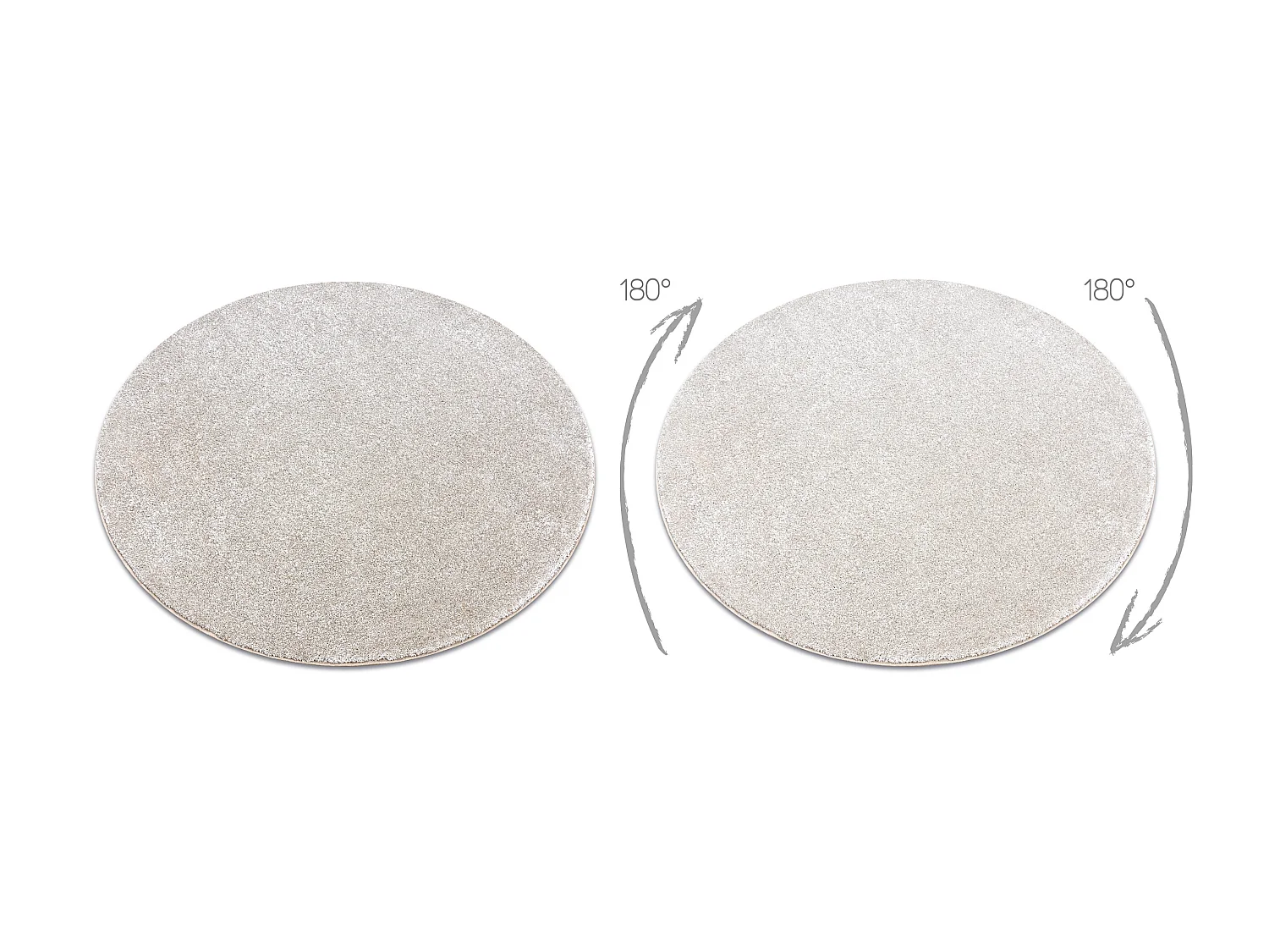 Teppich rund SAN MIGUEL creme 031 eben, glatt, einfarbig cercle 170 cm