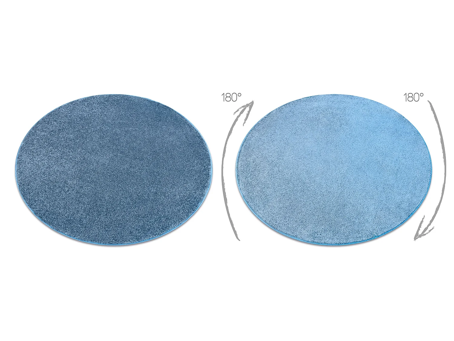 TAPIS cercle SANTA FE bleu 74 plaine couleur unie cercle 200 cm