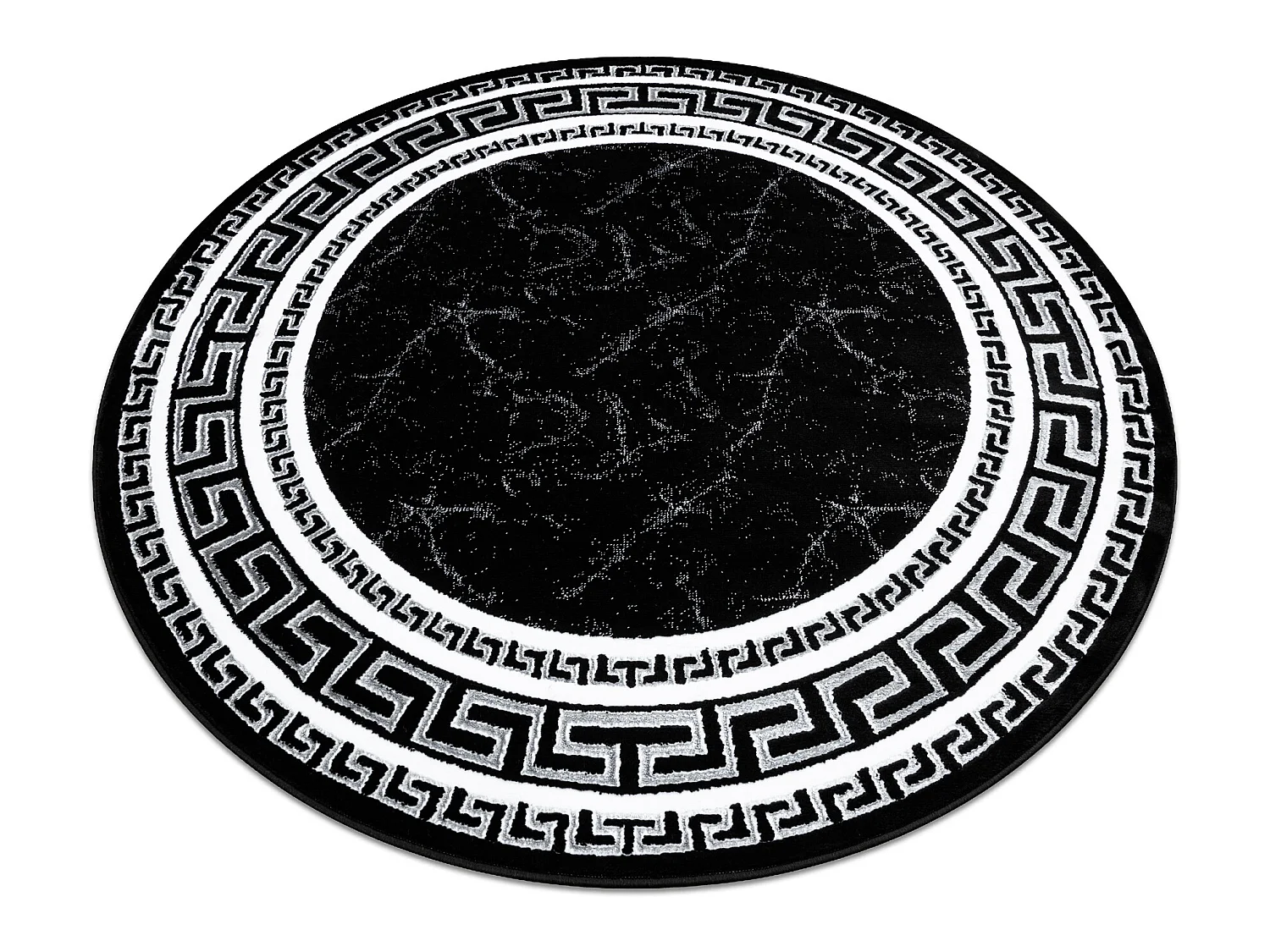Tapis GLOSS cercle moderne 2813 87 élégant, cadre, grec noir cercle 150 cm
