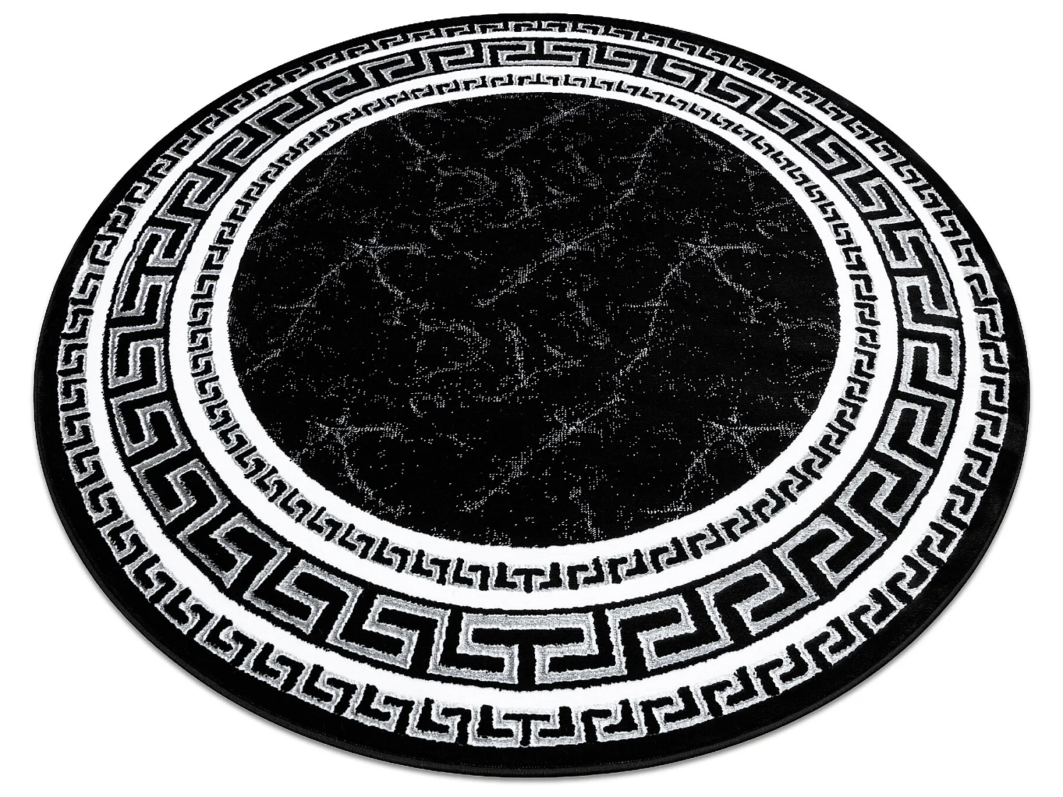 Tapijt GLOSS wiel modern 2813 87 stijlvol, frame, Grieks zwart cercle 150 cm