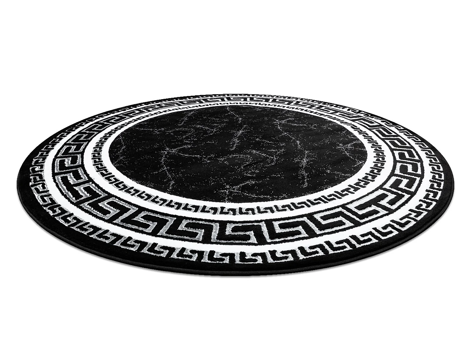 Tapijt GLOSS wiel modern 2813 87 stijlvol, frame, Grieks zwart cercle 150 cm