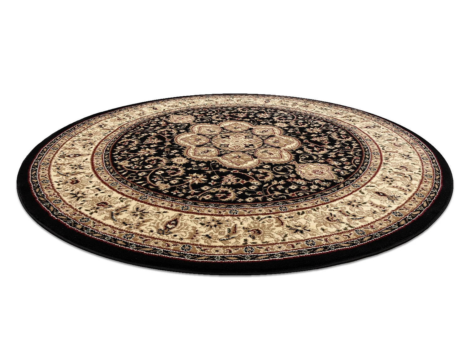 Alfombra ROYAL ADR circulo modelo 521 negro  cercle 120 cm