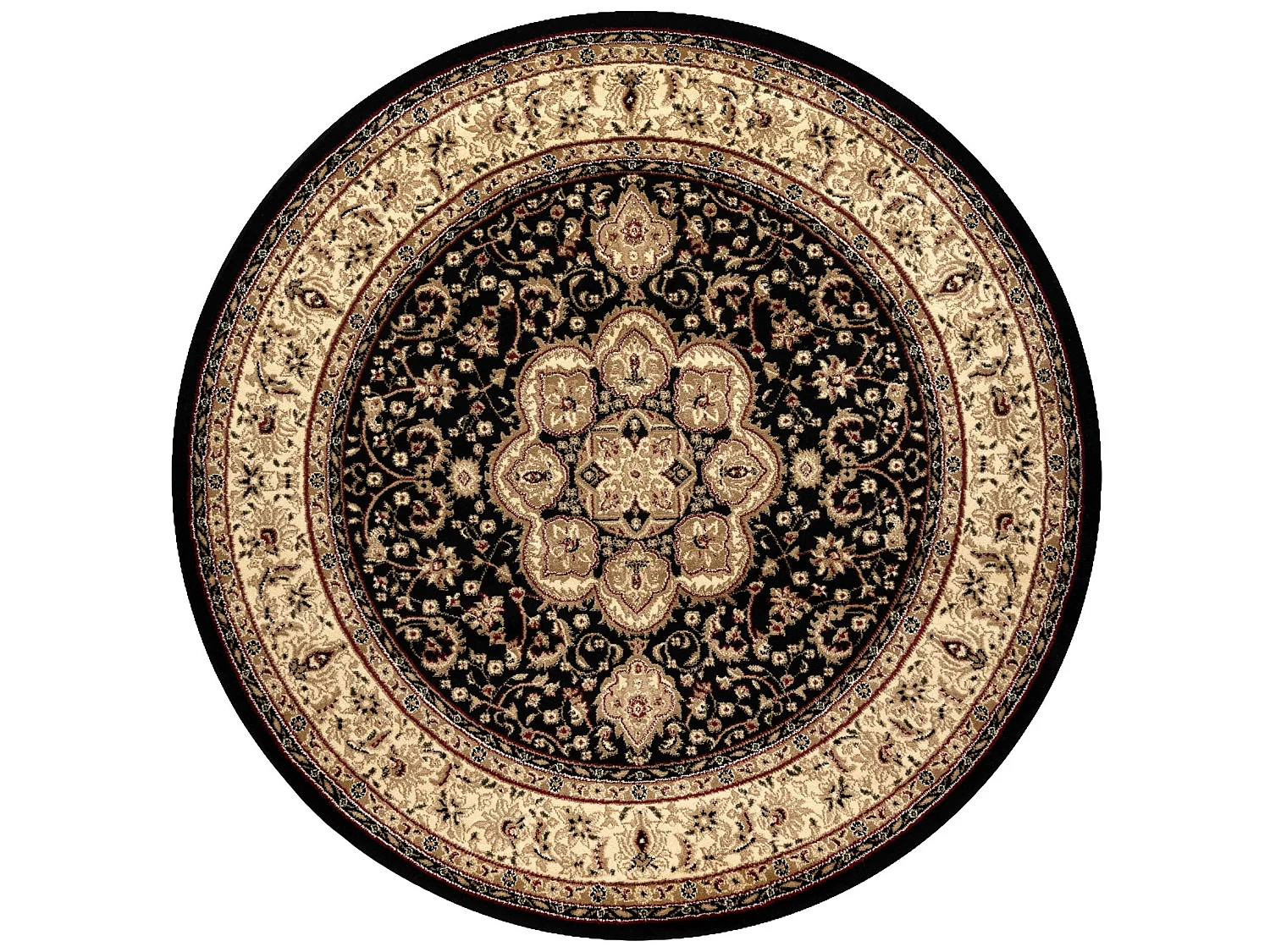 Dywan ROYAL ADR koło wzór 521 czarny  cercle 120 cm