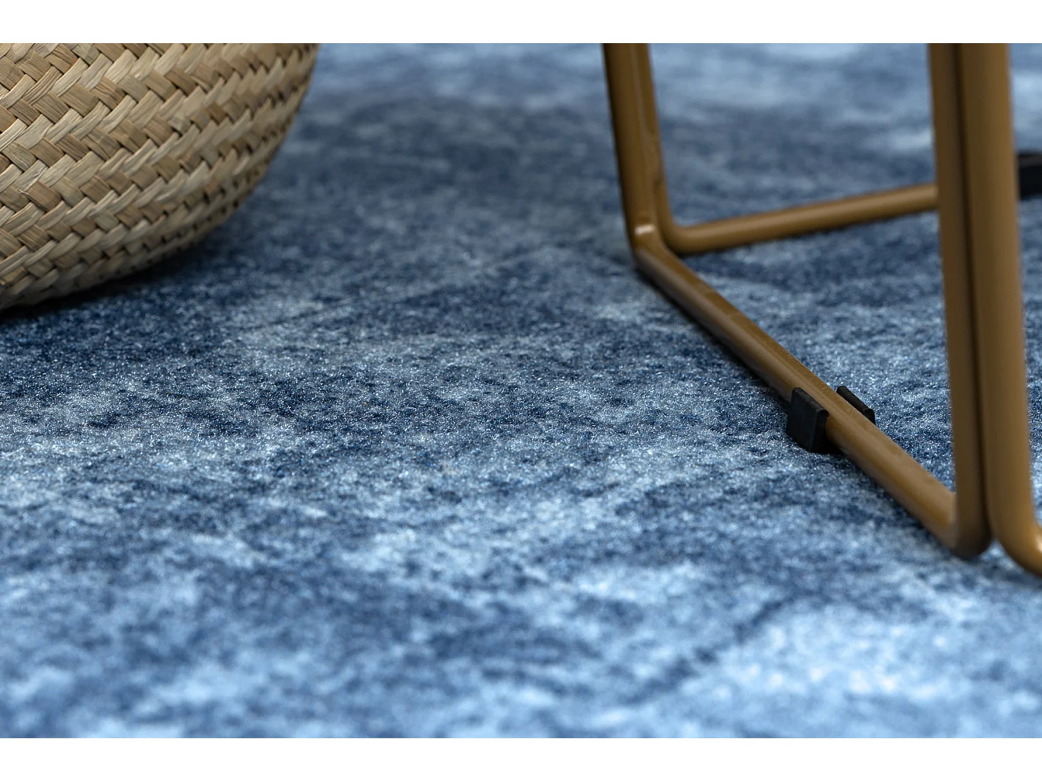 TAPIS cercle SOLID bleu 70 BÉTON  cercle 100 cm