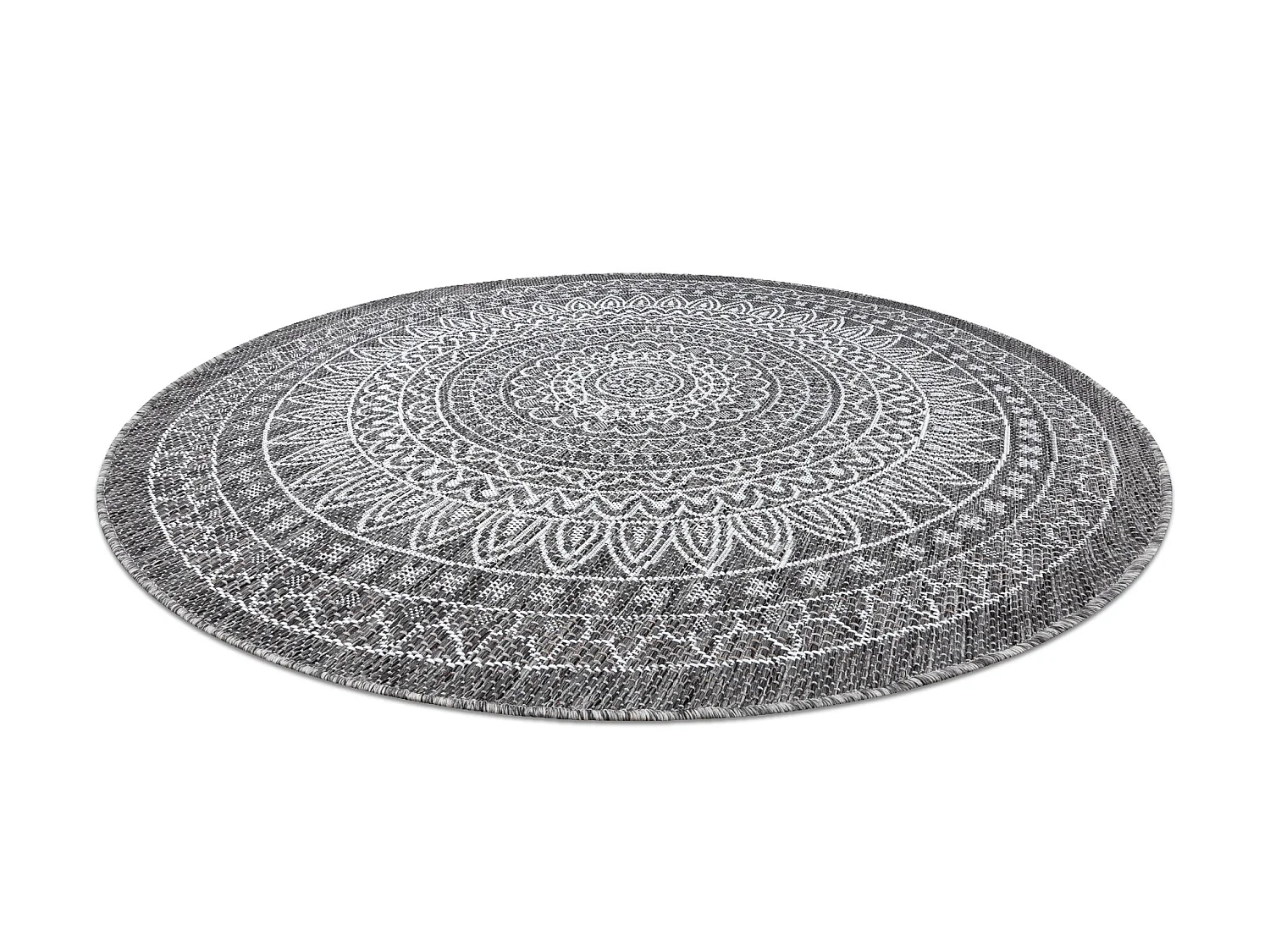 Teppich SISAL LOFT 21207 Rosette BOHO Kreis elfenbein/silber/grau cercle 160 cm