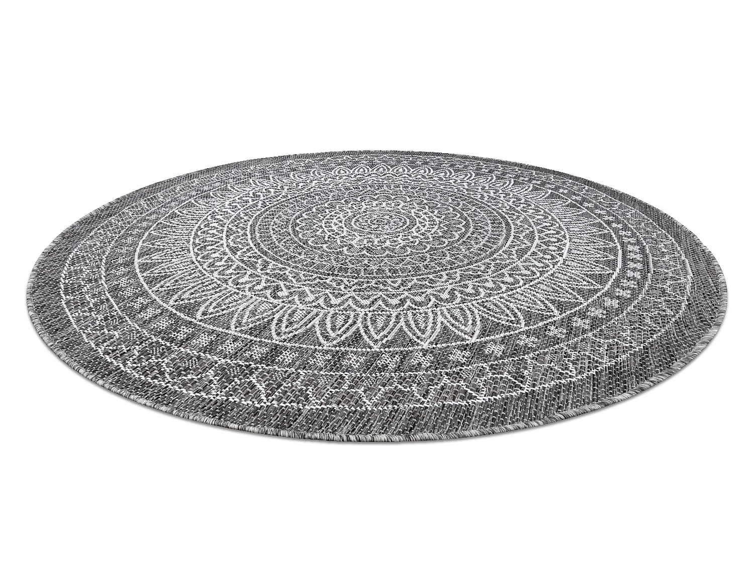 Teppich SISAL LOFT 21207 Rosette BOHO Kreis elfenbein/silber/grau cercle 160 cm