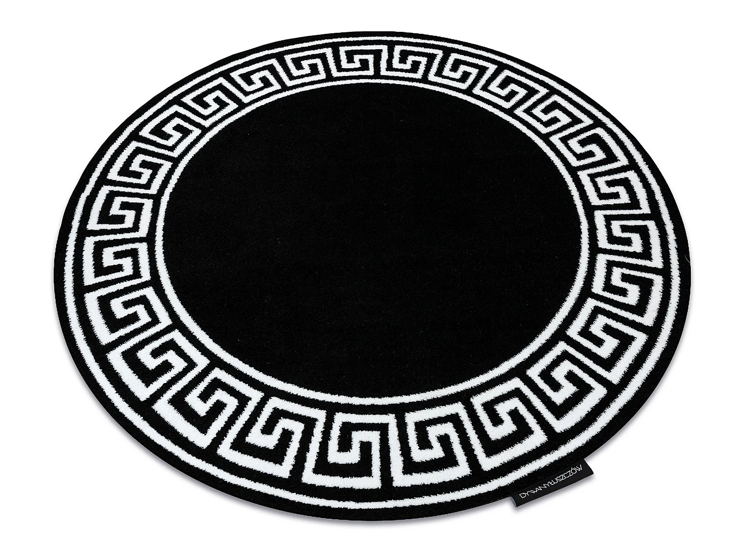 Tapijt HAMPTON Grecos ROND zwart cercle 200 cm