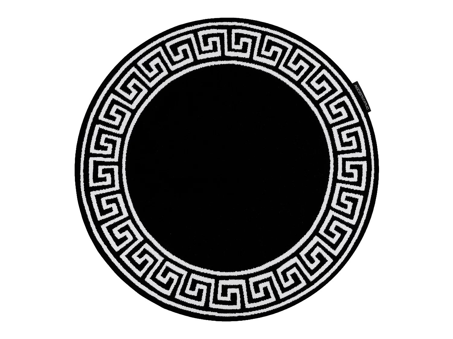 Tapijt HAMPTON Grecos ROND zwart cercle 200 cm
