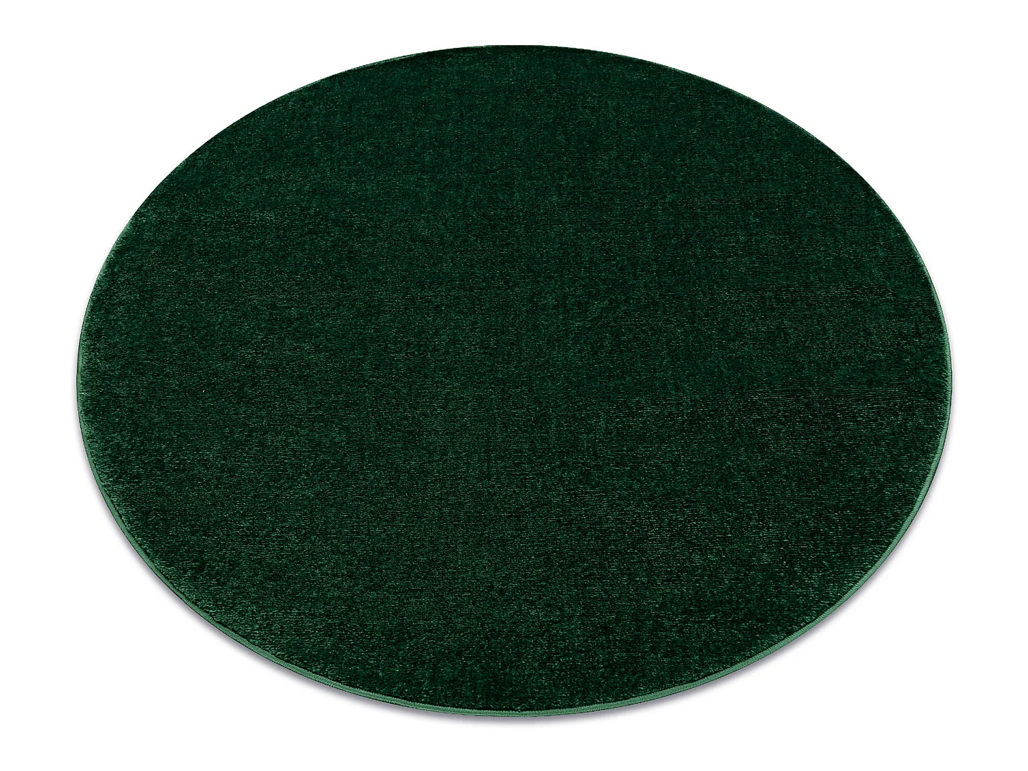 Tapis SOFTY cercle plaine couleur unie forest vert cercle 120 cm
