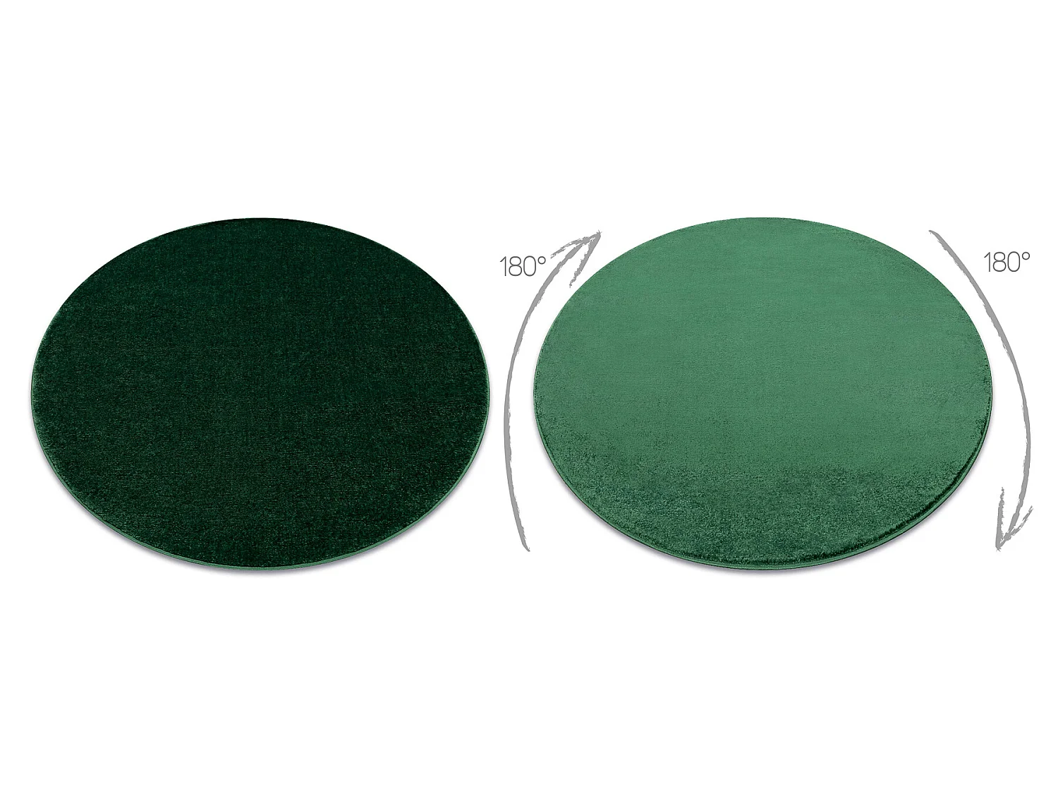 Dywan SOFTY koło Jednolity, jednokolorowy forest zielony cercle 120 cm