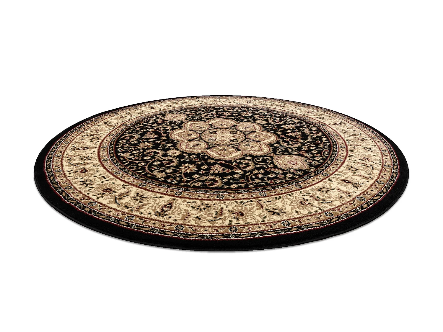 Tapis ROYAL ADR cercle modèle 521 noir  cercle 200 cm