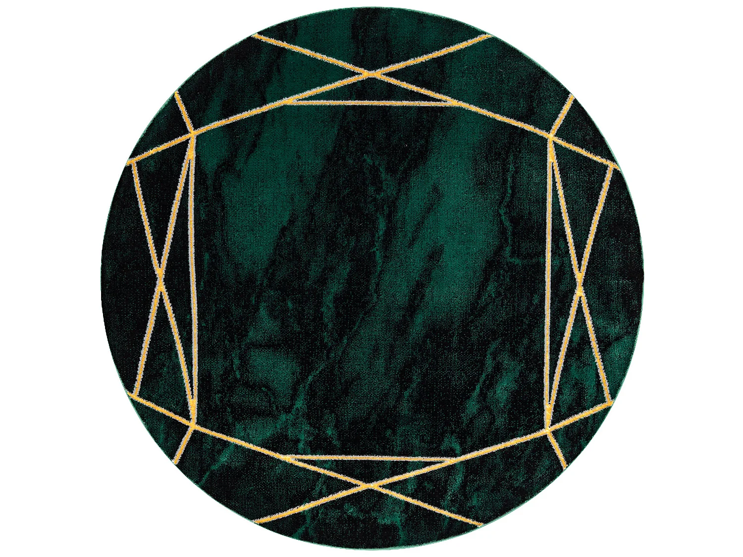 Exklusiv EMERALD Teppich 1022 Kreis - glamour, stilvoll Marmor, geomet cercle 120 cm